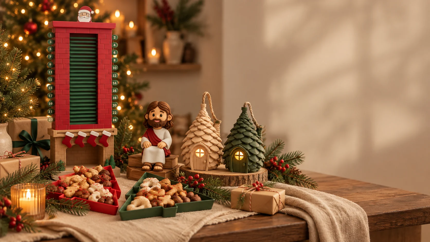 Coleção Encanto de Natal em uma composição natalina